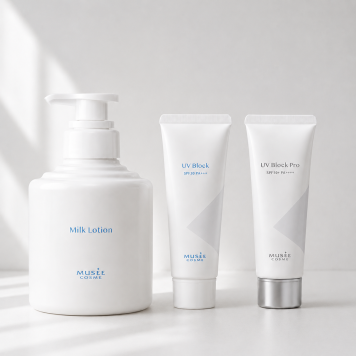 【ミュゼ公式】うるおいUVケアセット　ミルクローション〈ブーケサボンの香り〉300mL  UVブロック SPF30 PA+++ 80g  UVブロックプロ SPF50+ PA++++ 80g　コスメ　保湿　ボディケア　美容　乾燥　全身　日焼け止め　UVケア　紫外線対策　女性　彼女　妻　友達　親友　母親　お母さん　娘　人気　贈り物　プレゼント　母の日　ホワイトデー　クリスマス　誕生日　記念日　感謝