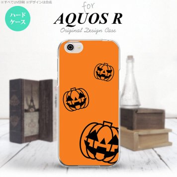 【SH03J】【スマホケース/スマホカバー】【アクオス R】SH03J スマホケース AQUOS R SH-03J カバー アクオス R ハロウィン カボチャスタンプ 黒 nk-sh03j-410【メール便送料無料】