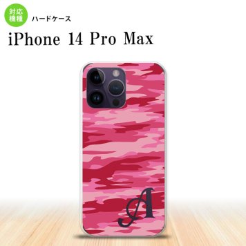 iPhone14 ProMax iPhone14 Pro Max スマホケース 背面ケース ハードケース タイガー 迷彩 C ピンク +アルファベット 2022年 9月発売 nk-i14pm-1164i