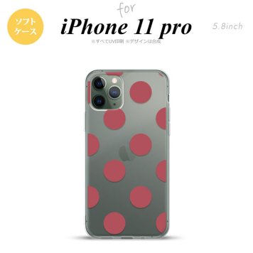 iPhone11Pro iPhone11 Pro スマホケース ソフトケース ドット 水玉 A スモーク ピンク メンズ レディース nk-i11p-tp009