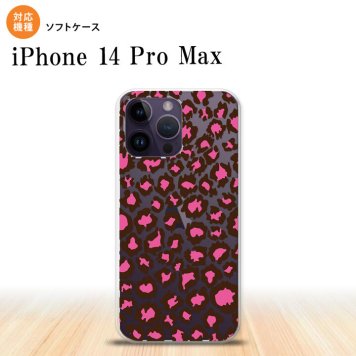 iPhone14 ProMax iPhone14 Pro Max スマホケース 背面ケースソフトケース 豹柄 B 赤 クリア 2022年 9月発売 nk-i14pm-tp899