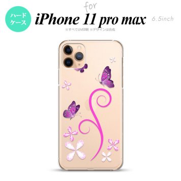 iPhone11ProMax iPhone11pro max スマホケース ハードケース バタフライ 蝶 C ピンク メンズ レディース nk-i11pm-223