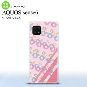SH-54B SHG05 AQUOS sense6 スマホケース ハードケース 丸 ピンク メンズ レディース nk-sens6-1664