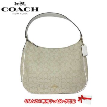 コーチ アウトレット COACH トートバッグ F29959 キャンバス シグネチャー アウトライン ジップ ショルダーバッグ / トート IMDQC(ライトカーキ×チョーク) 【RCP】【楽天カード分割】