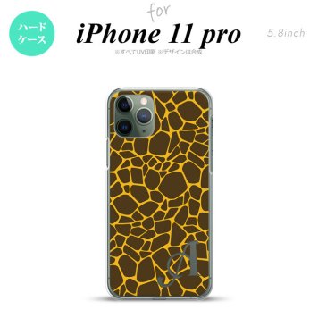 iPhone11Pro iPhone11 Pro スマホケース ハードケース キリン 黄 +アルファベット メンズ レディース nk-i11p-745i