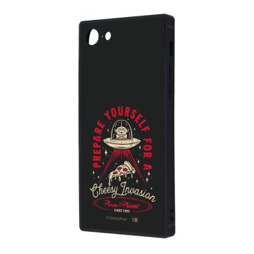 iPhone SE(第3世代)/ SE(第2世代)/ 8 / 7 ディズニー ピクサー / KAKU 衝撃吸収 バンパー スクエア トリプルハイブリッドケース / トイ・ストーリー_エイリアン&ピザ ※送料無料(ポスト投函)