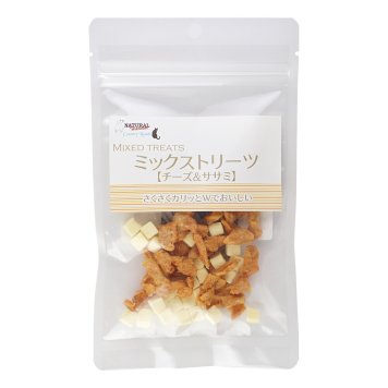 ナチュラルハーベスト おやつ ミックストリーツ チーズ＆ササミ 22g