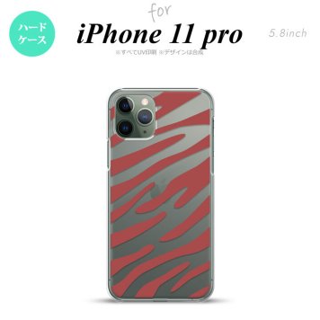 iPhone11Pro iPhone11 Pro スマホケース ハードケース ゼブラ 赤 メンズ レディース nk-i11p-023