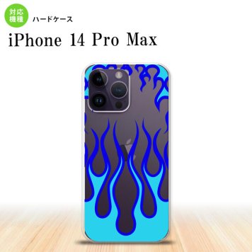 iPhone14 ProMax iPhone14 Pro Max スマホケース 背面ケース ハードケース ファイヤー 炎 クリア 青 2022年 9月発売 nk-i14pm-1313