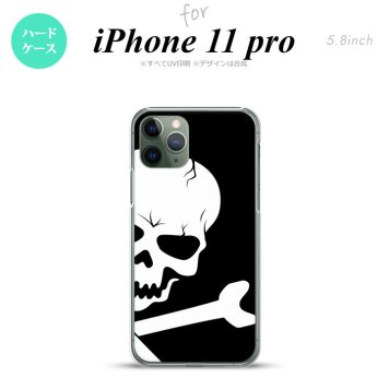 iPhone11Pro iPhone11 Pro スマホケース ハードケース ドクロ アップ 黒 メンズ レディース nk-i11p-515