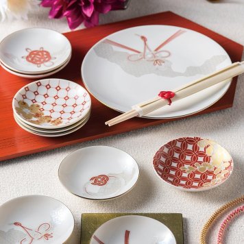 吉祥　五客小皿揃 00471  ギフト 内祝い 御祝 御礼 記念品 引出物 結婚式 プレゼント 出産内祝い 結婚お祝い