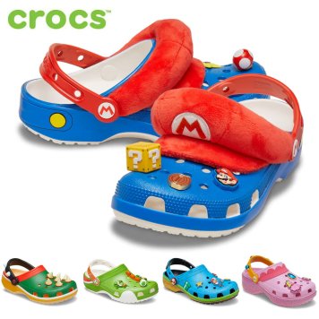 クロックス マリオ コラボ サンダル crocs スーパーマリオ クッパ ヨッシー プリンセス ピーチ メンズ レディース 212134 212135 212136 212137 212138