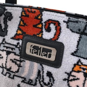 フェイラー FEILER トートバッグ キャッツ CATS TA65 猫 ネコ グレー 誕生日 結婚祝い 結婚式 バレンタイン 高級 ホワイトデー 父の日 母の日 即日発送