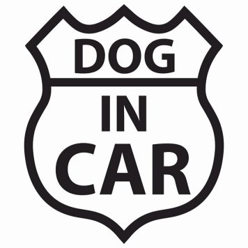 DOG IN CAR ステッカー ホワイトブラック ルート66 愛犬車用グッズ カーステッカー シール sticker 安全対策 あおり運転 かっこいい おしゃれ かわいい 車ステッカー ステッカー 車 サインステッカー ドライブ 防水 屋外 屋内 カーサイン