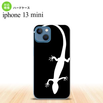 iPhone13mini iPhone13 mini ケース ハードケース トカゲ 黒 白  nk-i13m-505