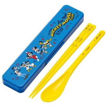 ミッキーマウス クラブ 音のならないコンビセット 箸18cm ※送料無料(ポスト投函)