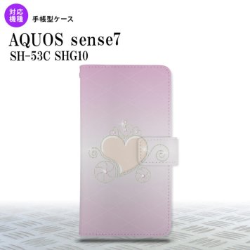 sense7 sense7 手帳型スマホケース カバー ハート ピンク 2022年 11月発売 nk-004s-sens7-dr320
