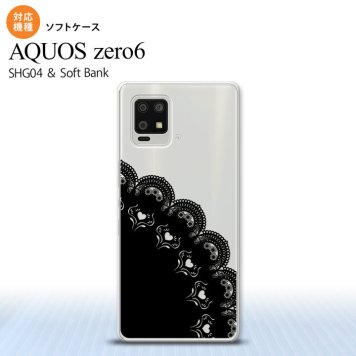 SHG04 SHG04 ZERO6 AQUOS zero6 スマホケース ソフトケース レース A 黒 メンズ レディース nk-zero6-tp722