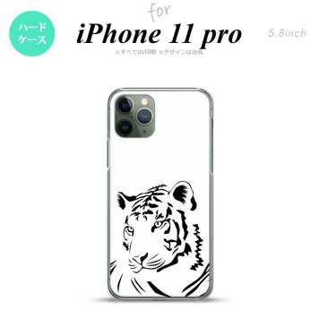 iPhone11Pro iPhone11 Pro スマホケース ハードケース 虎 アップ 白 メンズ レディース nk-i11p-562