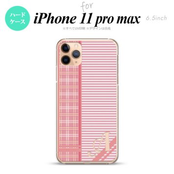 iPhone11ProMax iPhone11pro max スマホケース ハードケース チェック ボーダー 赤 +アルファベット メンズ レディース nk-i11pm-1606i