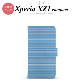【手帳型 スマホ カバー ケース】【SO02K】【エクスペリア XZ1】手帳型 ケース SO-02K スマホ カバー Xperia XZ1 Compact エクスペリア ボーダー 青 nk-004s-so02k-dr1288【メール便送料無料】