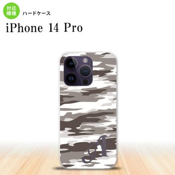 iPhone14 Pro iPhone14 Pro スマホケース 背面ケース ハードケース タイガー 迷彩 B グレー +アルファベット 2022年 9月発売 nk-i14p-1161i