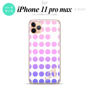 iPhone11ProMax iPhone11pro max スマホケース ハードケース 水玉 ピンク +アルファベット メンズ レディース nk-i11pm-1374i