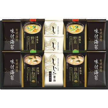 マルコメ フリーズドライみそ汁 有明海産味付海苔セット [26-2901-022] NTS-CS 味付のり しじみ醤油 みそ汁 詰め合わせ グルメ 食品 常温 保存食 非常食 惣菜セット 内祝い お返し お祝い ギフト 贈り物 プレゼント