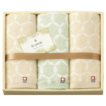 【送料無料・包装無料・のし無料】le cercle 今治フェイスタオル3P LC4135(A4) ギフト 敬老の日 入学祝い 卒業祝い 就職祝い 結婚祝い 誕生日 出産祝い 引越祝い 香典返し 新盆 初盆 御礼 お中元 内祝い 快気祝い ご挨拶 志 法事