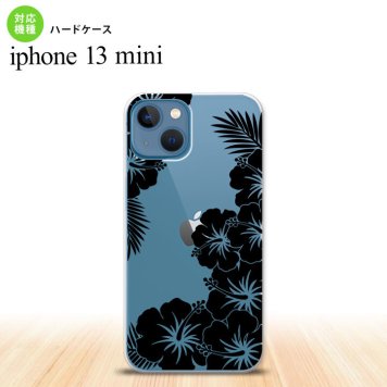 iPhone13mini iPhone13 mini ケース ハードケース ハイビスカス F クリア 黒  nk-i13m-1060