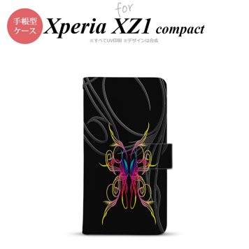 【手帳型 スマホ カバー ケース】【SO02K】【エクスペリア XZ1】手帳型 ケース SO-02K スマホ カバー Xperia XZ1 Compact エクスペリア ピンスト 黒×グラデ1 nk-004s-so02k-dr1238【メール便送料無料】