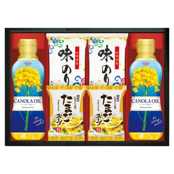 実りの秋の贈り物 SHOWAキャノーラ油&のり･たまごスープ詰合せ キャノーラ油 （300g）･有明海産味付のり（8切5枚）･たまごスープ（6.4g）×各2