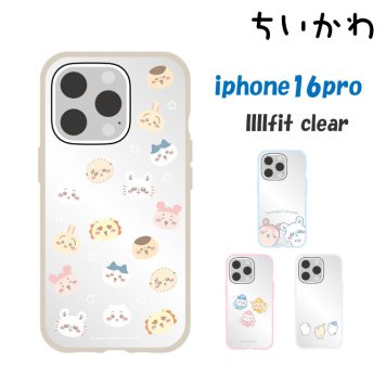 iPhone16Pro ケース ちいかわ ハチワレ うさぎ クリア 透明 キャラクター グッズ スマホ カバー エアクッション ハイブリッド 耐衝撃 iPhone 2024 6.3inch ３眼 アイホン アイフォン IIIIfit Clear CK-56