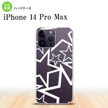 iPhone14 ProMax iPhone14 Pro Max スマホケース 背面ケース ハードケース 星 クリア 白 2022年 9月発売 nk-i14pm-1117