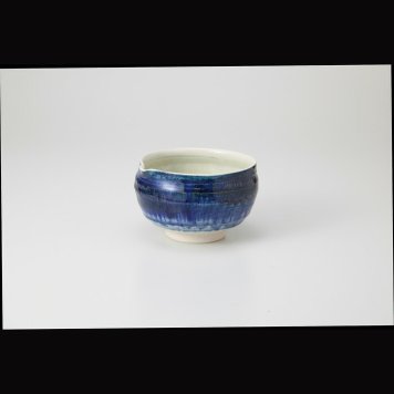 藍ながし 片口抹茶碗 陶器 美濃焼 やきものの里から、暮らしを贈ります。　ギフト 食器 セット テーブルウェア
