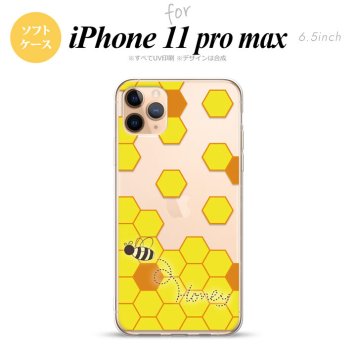 iPhone11ProMax iPhone11pro max スマホケース ソフトケース ハニー クリア 黄 メンズ レディース nk-i11pm-tp1685