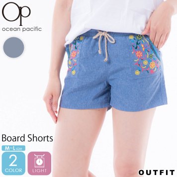OCEANPACIFIC オーシャンパシフィック ショートパンツ レディース 短パン 膝上 春夏物 夏 スポーツ サーフブランド 海 アウトドア プール 敬老の日 プレゼント ギフト