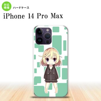iPhone14 ProMax iPhone14 Pro Max スマホケース 背面ケース ハードケース 女の子 C 緑 2022年 9月発売 nk-i14pm-1339