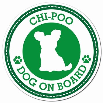 CHI-POO チワプー グリーン 肉球 カーサイン 車 マグネットステッカー 犬 マグネット 強力 直径13cm 丸型 おしゃれ かわいい ドラレコステッカー 安全対策 危険運転 煽り運転 アニマル 動物 犬種別 屋外 防水 屋内 肉球マーク