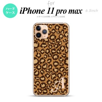 iPhone11ProMax iPhone11pro max スマホケース ハードケース 豹柄 B 茶 +アルファベット メンズ レディース nk-i11pm-898i