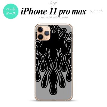 iPhone11ProMax iPhone11pro max スマホケース ハードケース ファイヤー 炎 黒 黒 メンズ レディース nk-i11pm-1302