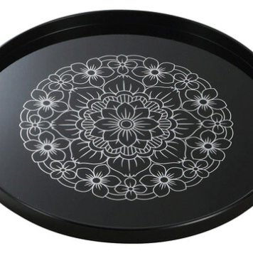 8.3丸盆　蓮華　 インテリア 漆器 盆 カタログギフト 景品 粗品