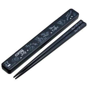 トム＆ジェリー coffee 抗菌 音の鳴らない箸・箸箱セット 箸21.0cm スケーター ※送料無料(ポスト投函)