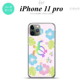 iPhone11Pro iPhone11 Pro スマホケース ハードケース ホヌ ハイビスカス ピンク メンズ レディース nk-i11p-681