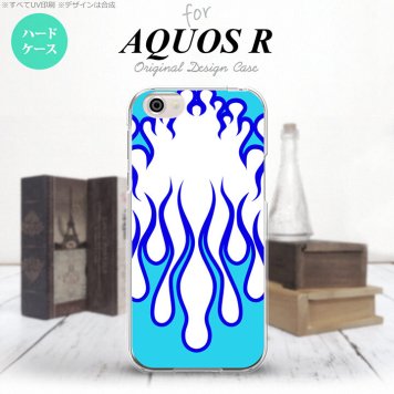 【SH03J】【スマホケース/スマホカバー】【アクオス R】SH03J スマホケース AQUOS R SH-03J カバー アクオス R ファイヤー 白×青 nk-sh03j-1308【メール便送料無料】