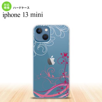 iPhone13mini iPhone13 mini ケース ハードケース 草 ボタニカル ピンク  nk-i13m-1626