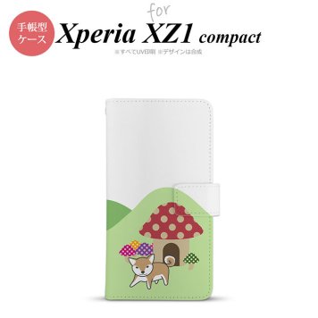 【手帳型 スマホ カバー ケース】【SO02K】【エクスペリア XZ1】手帳型 ケース SO-02K スマホ カバー Xperia XZ1 Compact エクスペリア 柴犬のおうち nk-004s-so02k-dr823【メール便送料無料】