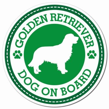 GOLDEN RETRIEVER ゴールデンレトリバー グリーン 肉球 カーサイン 車 マグネットステッカー 犬 マグネット 強力 直径13cm 丸型 おしゃれ かわいい ドラレコステッカー 安全対策 危険運転 煽り運転 アニマル 動物 犬種別 屋外 防水 屋内 肉球マーク