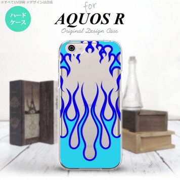 【SH03J】【スマホケース/スマホカバー】【アクオス R】SH03J スマホケース AQUOS R SH-03J カバー アクオス R ファイヤー 抜き×青 nk-sh03j-1313【メール便送料無料】