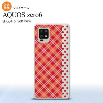 SHG04 SHG04 ZERO6 AQUOS zero6 スマホケース ソフトケース タータン ドット 赤 メンズ レディース nk-zero6-tp1531